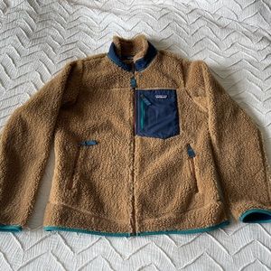 Patagonia Classic Retro-X Jacket in Nest Brown w/Borealis Green